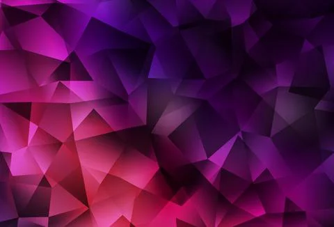 Dark Pink vector shining triangular background. 스톡 일러스트