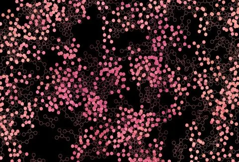 Dark Pink vector template with artificial intelligence structure. Illustrazione stock