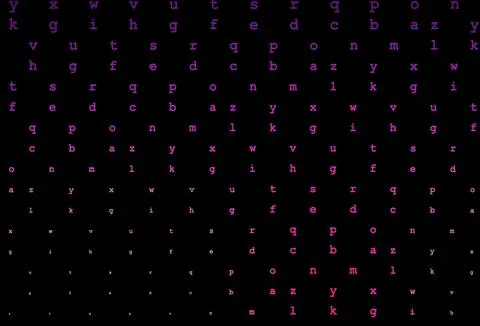 Dark pink vector texture with ABC characters. 스톡 일러스트
