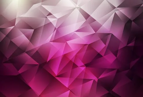 Dark Pink vector texture with triangular style. Illustrazione stock