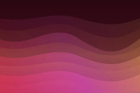 Dark pink wave background with warm gradients and organic flowing lines for.. Stock Illustration