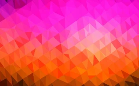 Dark Pink, Yellow vector abstract mosaic backdrop. Stock Illustration