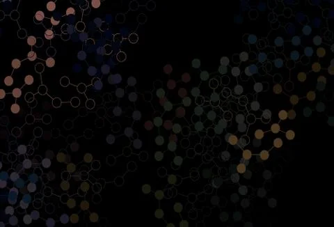 Dark Pink, Yellow vector backdrop with artificial intelligence data. 스톡 일러스트