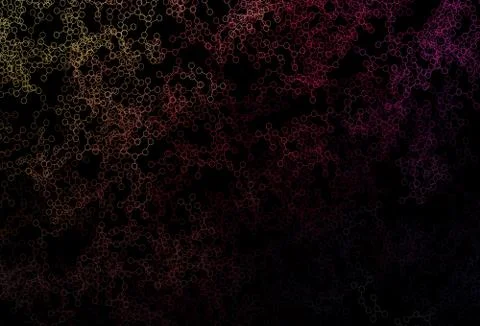 Dark Pink, Yellow vector backdrop with artificial intelligence data. 스톡 일러스트