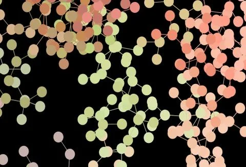 Dark Pink, Yellow vector backdrop with artificial intelligence data. Illustrazione stock