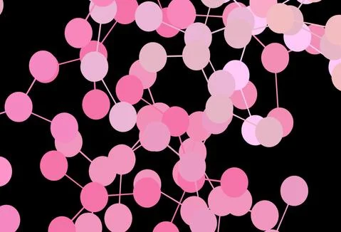 Dark Pink, Yellow vector backdrop with artificial intelligence data. 스톡 일러스트