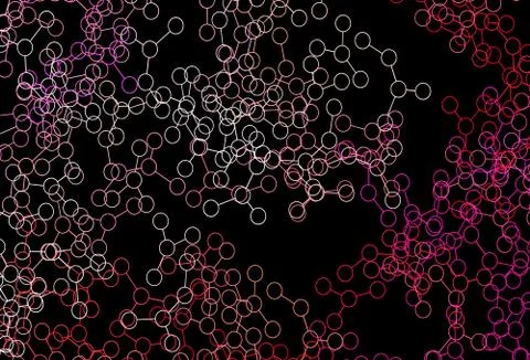 Dark Pink, Yellow vector background with forms of artificial intelligence. Ilustración de archivo