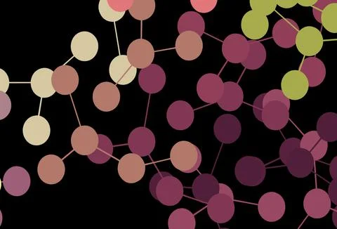 Dark Pink, Yellow vector background with forms of artificial intelligence. Stock Illustration