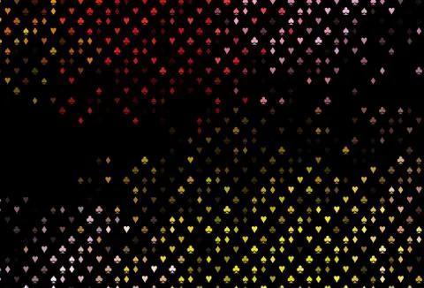 Dark Pink, Yellow vector layout with elements of cards. Ilustración de archivo