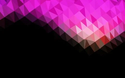 Dark Pink, Yellow vector low poly layout. Stock Illustration