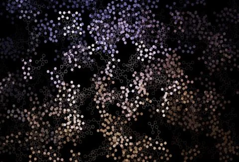 Dark Pink, Yellow vector pattern with artificial intelligence network. Stock Illustration