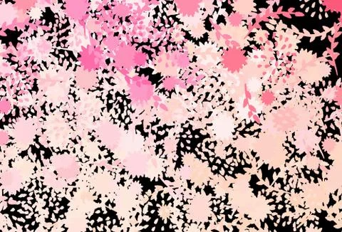Dark Pink, Yellow vector pattern with random forms. Illustrazione stock