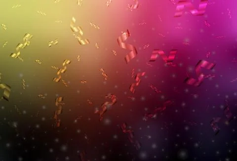 Dark Pink, Yellow vector pattern in Christmas style. Illustrazione stock