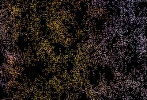 Dark Pink, Yellow vector pattern with artificial intelligence network. Stock Illustration