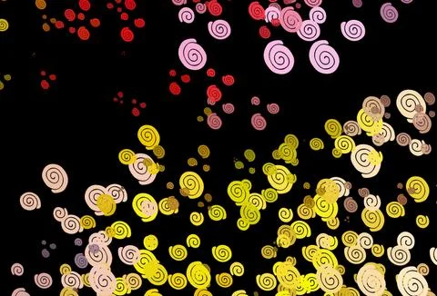 Dark Pink, Yellow vector pattern with lamp shapes. Stock Illustration