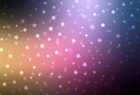 Dark Pink, Yellow vector pattern with christmas snowflakes, stars. 스톡 일러스트