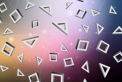 Dark Pink, Yellow vector pattern in square style. Illustrazione stock