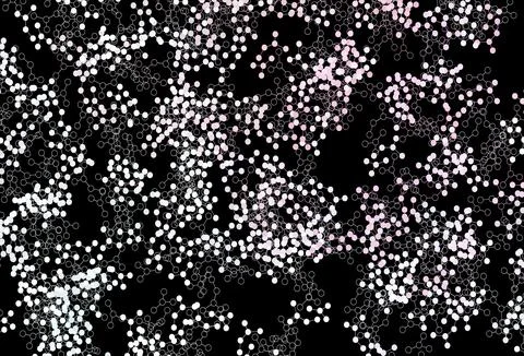 Dark Pink, Yellow vector pattern with artificial intelligence network. Illustrazione stock