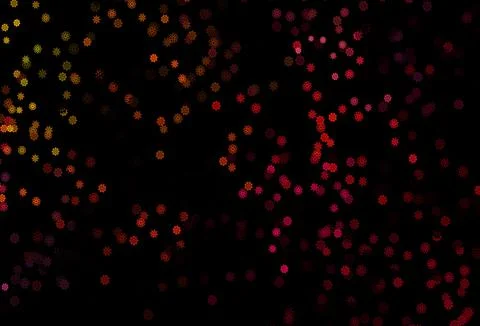 Dark Pink, Yellow vector pattern with christmas snowflakes. 库存插图