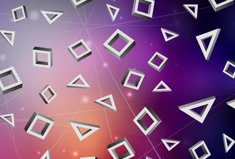 Dark Pink, Yellow vector pattern in square style. 스톡 일러스트