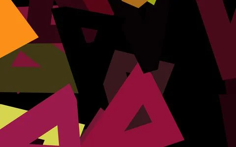 Dark Pink, Yellow vector pattern with polygonal style. Illustrazione stock