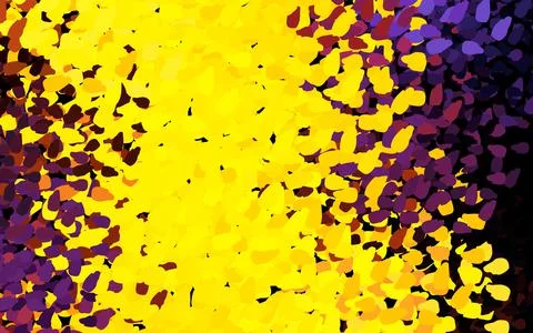 Dark Pink, Yellow vector pattern with random forms. Illustrazione stock