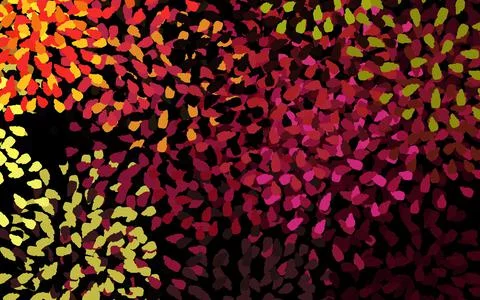 Dark Pink, Yellow vector pattern with random forms. Illustrazione stock