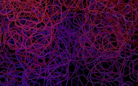 Dark Pink, Yellow vector pattern with random forms. Illustrazione stock