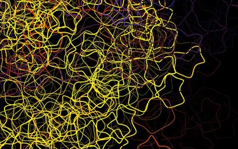 Dark Pink, Yellow vector pattern with random forms. 스톡 일러스트