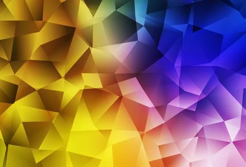 Dark Pink, Yellow vector polygonal pattern. Stock Illustration