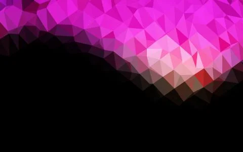 Dark Pink, Yellow vector shining triangular background. 스톡 일러스트