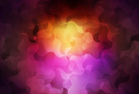 Dark Pink, Yellow vector shining triangular background. Illustrazione stock
