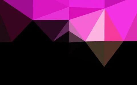 Dark Pink, Yellow vector shining triangular template. Stockillustratie