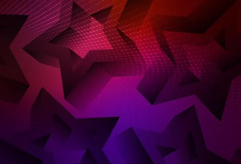 Dark Pink, Yellow vector template with sky stars. Stock Illustration
