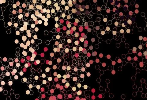 Dark Pink, Yellow vector texture with artificial intelligence concept. Stockillustratie
