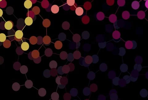 Dark Pink, Yellow vector texture with artificial intelligence concept. Illustrazione stock