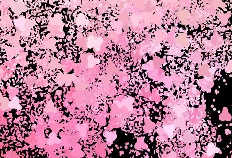 Dark Pink, Yellow vector texture with abstract forms. Stock Illustration