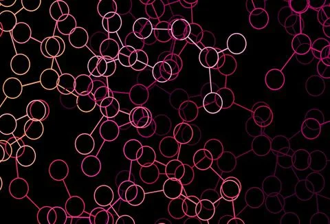 Dark Pink, Yellow vector texture with artificial intelligence concept. Stock Illustration