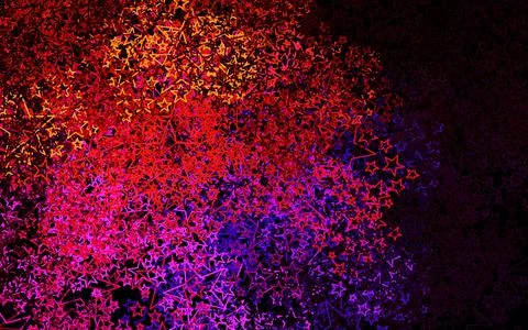 Dark Pink, Yellow vector texture with beautiful stars. Stock Illustration
