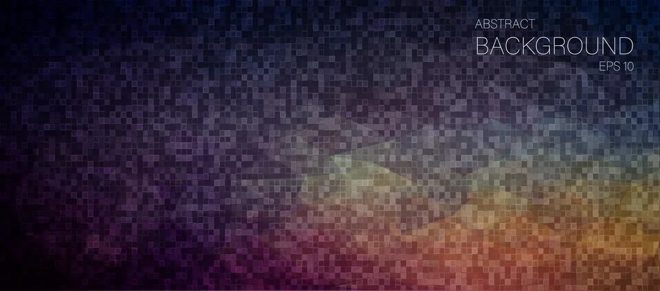 Dark pixelated mosaic background Stock Illustration
