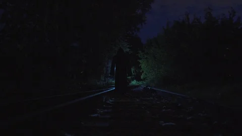 Dark place railway Video stock 113222634