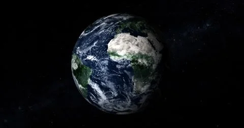 Dark planet earth isolate on black  background . Illustrazione stock