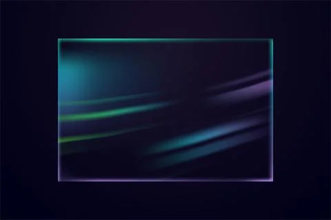 Dark plastic overlay with neon light streaks and glossy shrink film texture.. Stock Illustration