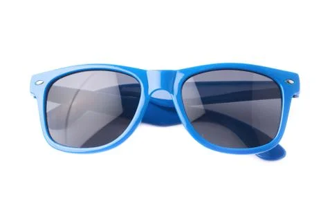 Dark plastic sunglasses isolated Stock Photos