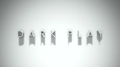 Dark play 3D title animation with shadows on a white background Stock Footage 297510262