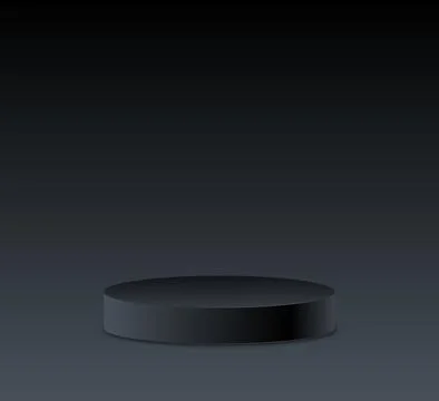 Dark podium with gradient black background Stock Illustration