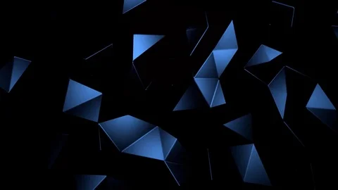 Dark polygon waves background Stock Footage 72202717
