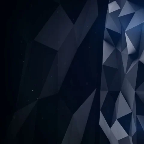 Dark polygonal surface vibrates loopable 3D render 4k UHD (3840x2160) Stock Footage