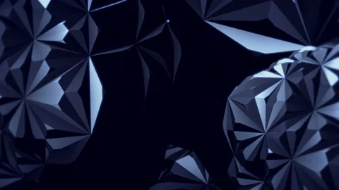 Dark Polygonal Triangles Background Video stock 131312637