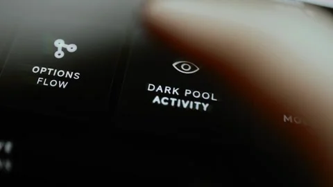 Dark Pool Activity control activates between analytics tools Stock Footage 346599214